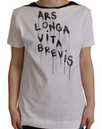 Dolce & Gabbana Elegant Round Neck Slogan Tee