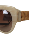 Dolce & Gabbana Beige Chic Acetate Women's Sunglasses