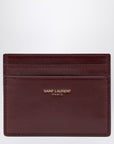Saint Laurent Saint Laurent Dark ruby leather credit card holder
