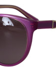 Dolce & Gabbana Chic Purple Acetate Round Sunglasses