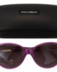 Dolce & Gabbana Chic Purple Acetate Round Sunglasses