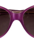 Dolce & Gabbana Chic Purple Acetate Round Sunglasses