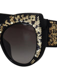Dolce & Gabbana Butterfly Polarized Sequin Sunglasses