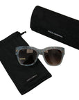 Dolce & Gabbana Elegant Lace Detail Blue Sunglasses