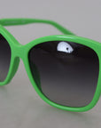 Dolce & Gabbana Chic Green Acetate Round Sunglasses