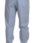 Dolce & Gabbana Elegant Slim Fit Chinos In Light Blue