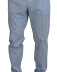 Dolce & Gabbana Elegant Slim Fit Chinos In Light Blue