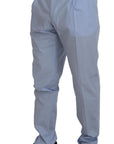 Dolce & Gabbana Elegant Slim Fit Chinos In Light Blue