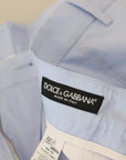 Dolce & Gabbana Elegant Slim Fit Chinos In Light Blue