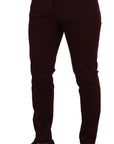 Dolce & Gabbana Slim Fit Bordeaux Jeans - Italian Luxury