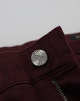 Dolce & Gabbana Slim Fit Bordeaux Jeans - Italian Luxury