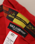 Dolce & Gabbana Elegant Slim Fit Crimson Chinos