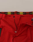 Dolce & Gabbana Elegant Slim Fit Crimson Chinos