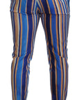 Dolce & Gabbana Sleek Striped Slim Fit Chinos