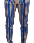 Dolce & Gabbana Sleek Striped Slim Fit Chinos