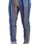 Dolce & Gabbana Sleek Striped Slim Fit Chinos