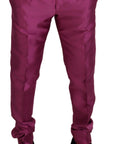 Dolce & Gabbana Elegant Slim Fit Formal Dress Pants in Pink