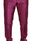 Dolce & Gabbana Elegant Slim Fit Formal Dress Pants in Pink