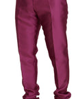 Dolce & Gabbana Elegant Slim Fit Formal Dress Pants in Pink