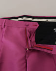 Dolce & Gabbana Elegant Slim Fit Formal Dress Pants in Pink