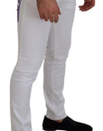 Dolce & Gabbana Elegant Slim Fit White Skinny Jeans