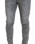Dolce & Gabbana Chic Slim Fit Gray Denim