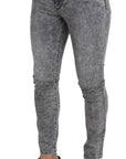 Dolce & Gabbana Chic Slim Fit Gray Denim