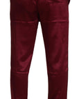 Dolce & Gabbana Silk Lounge Pants in Bordeaux