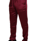 Dolce & Gabbana Silk Lounge Pants in Bordeaux