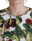 Dolce & Gabbana Chic Multicolor Fig Print Cotton Top