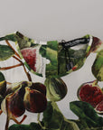 Dolce & Gabbana Chic Multicolor Fig Print Cotton Top