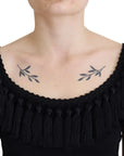 Dolce & Gabbana Elegant Black Cotton Tank Top Blouse