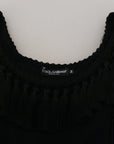 Dolce & Gabbana Elegant Black Cotton Tank Top Blouse