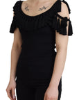 Dolce & Gabbana Elegant Black Cotton Tank Top Blouse