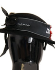 Dolce & Gabbana Elegant Wide Brim Black Hat
