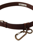 Dolce & Gabbana Elegant Brown Leather Belt with Metal Buckle