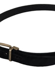 Dolce & Gabbana Elegant Black Leather Belt