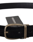 Dolce & Gabbana Elegant Black Leather Belt