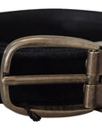 Dolce & Gabbana Elegant Black Leather Belt
