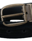 Dolce & Gabbana Elegant Black Leather Belt