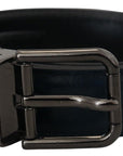 Dolce & Gabbana Elegant Dark Blue Leather Belt