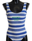 Dolce & Gabbana Riviera Chic Blue Striped One Piece Swimsuit