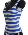 Dolce & Gabbana Riviera Chic Blue Striped One Piece Swimsuit