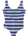 Dolce & Gabbana Riviera Chic Blue Striped One Piece Swimsuit
