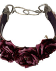 Dolce & Gabbana Beige Floral Leather Shoulder Strap Accessory
