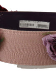 Dolce & Gabbana Beige Floral Leather Shoulder Strap Accessory