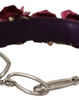Dolce & Gabbana Beige Floral Leather Shoulder Strap Accessory