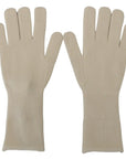 Dolce & Gabbana Elegant White Cashmere Gloves