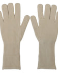 Dolce & Gabbana Elegant White Cashmere Gloves