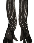 Dolce & Gabbana Elegant Elbow Length Black Gloves